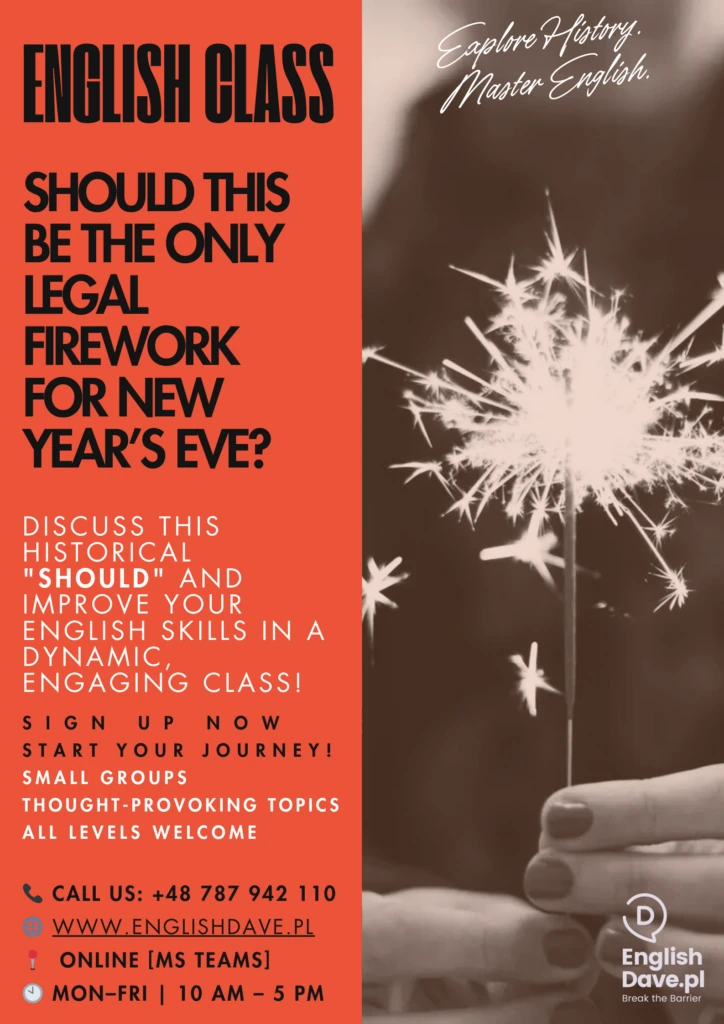 Temat lekcji o fajerwerkach i przepisach sylwestrowych